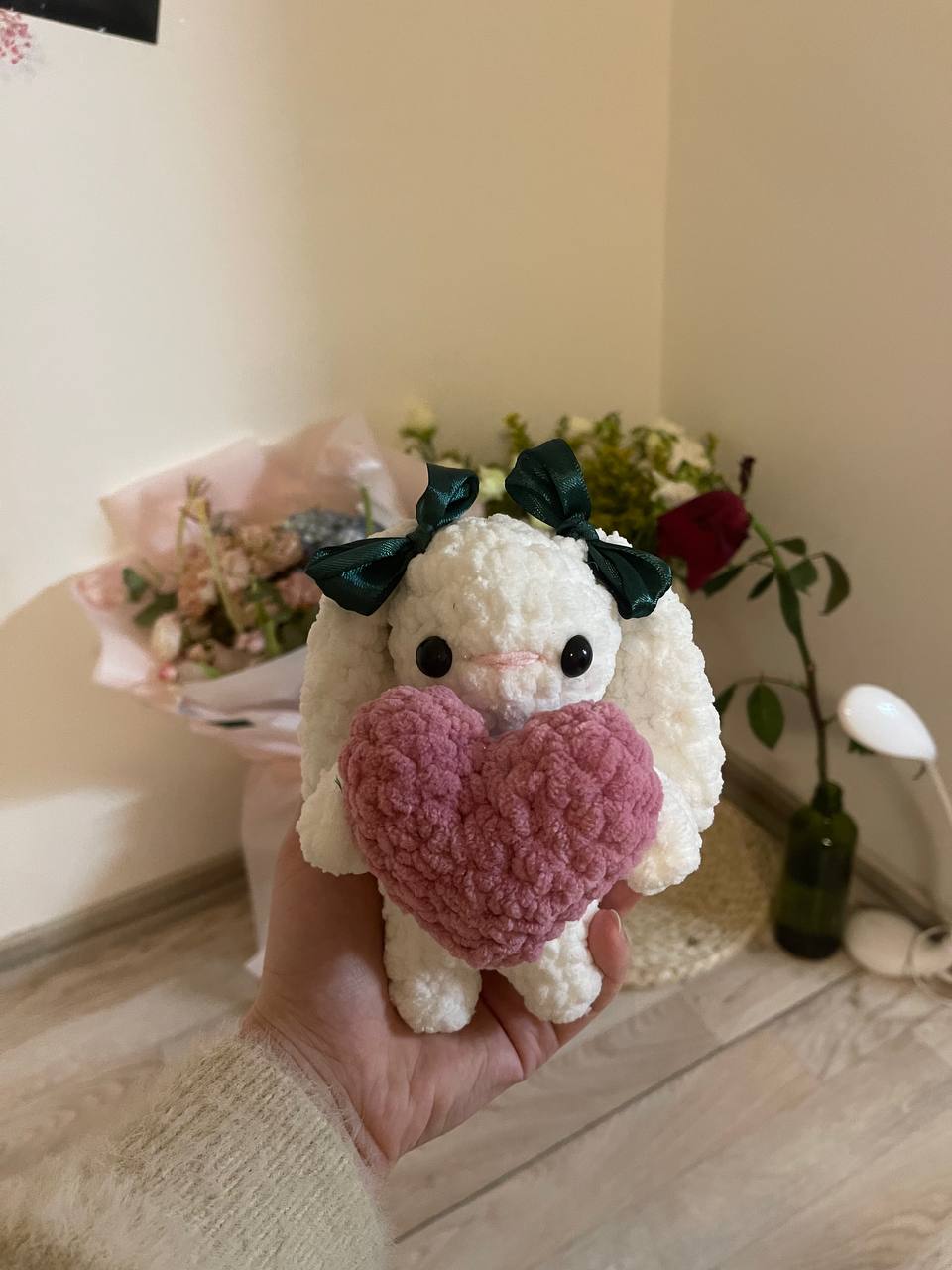 Valentines mini Bunny PDF pattern (two variants)