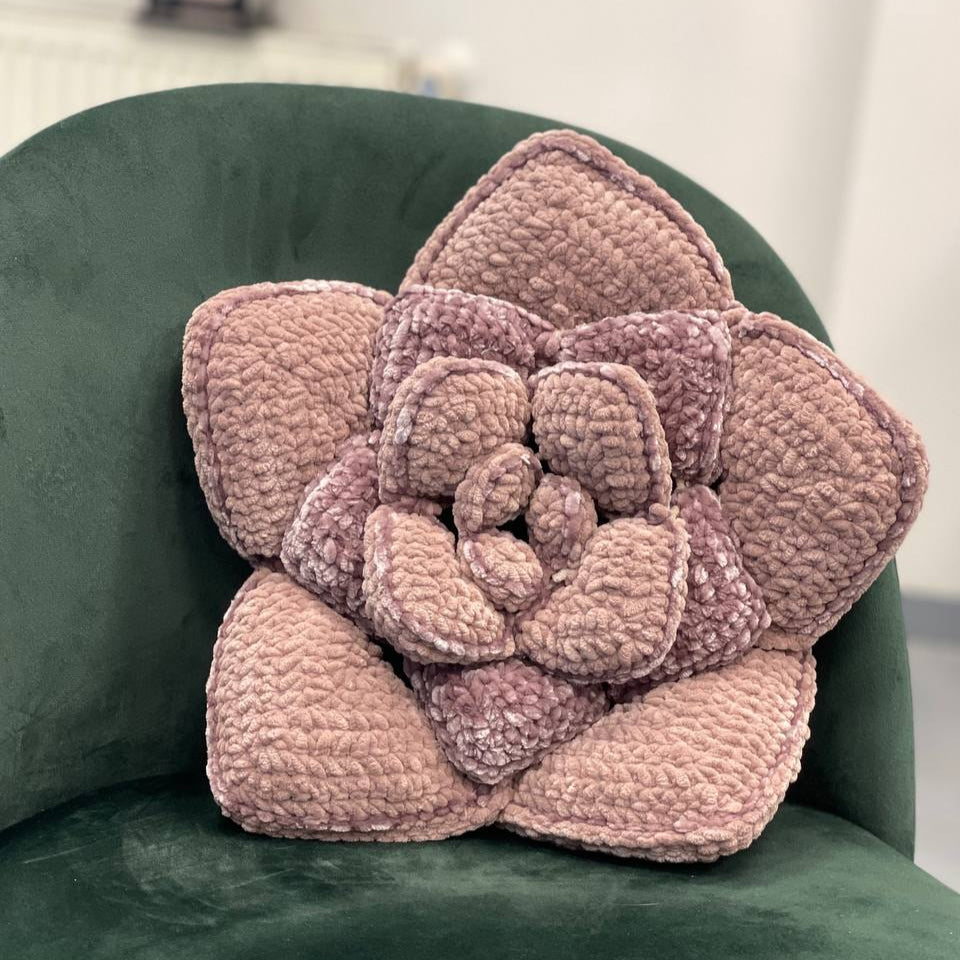 Подушка Сукулент гачком МАЙСТЕР КЛАСС