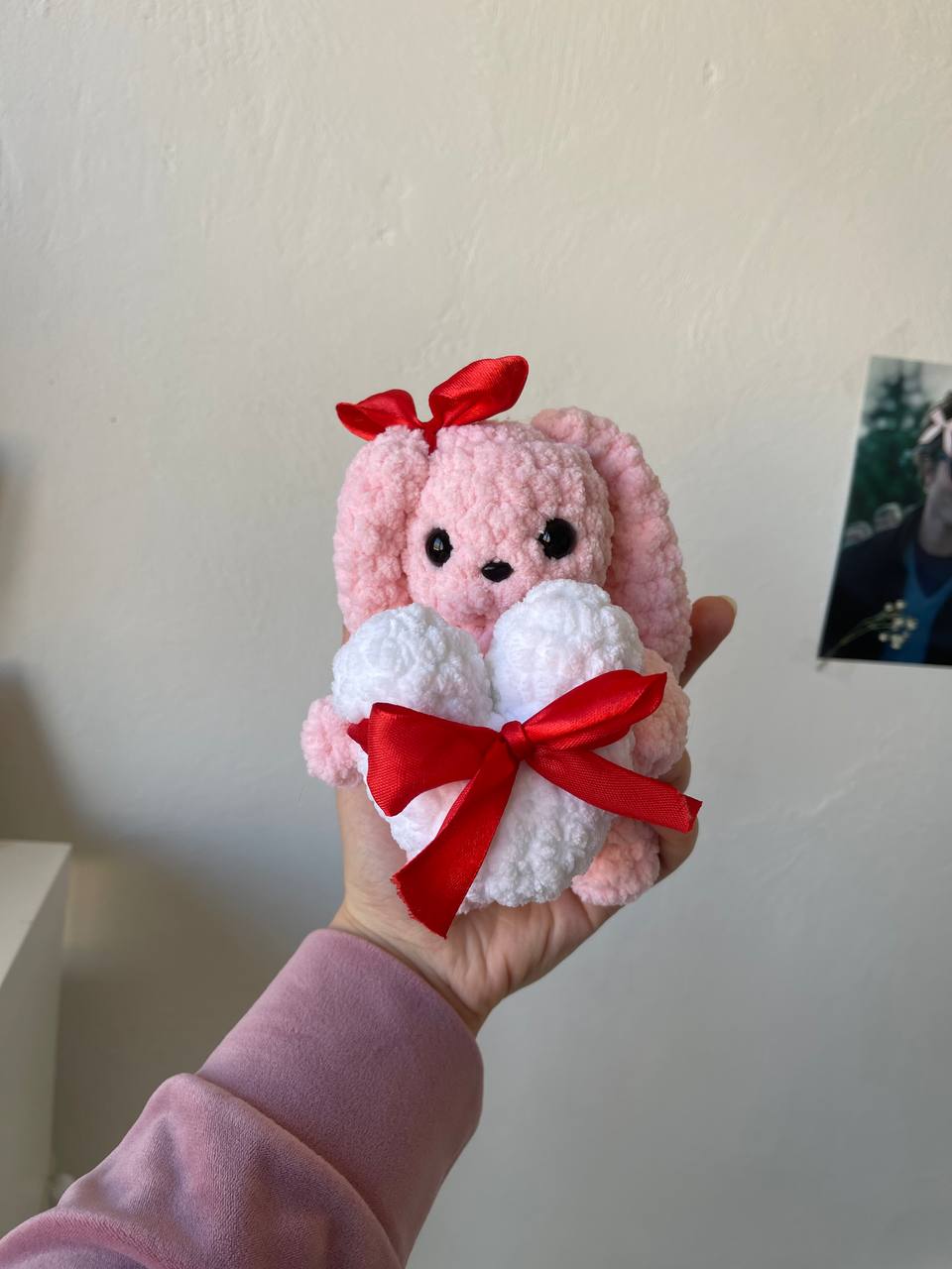 Valentines mini Bunny PDF pattern (two variants)