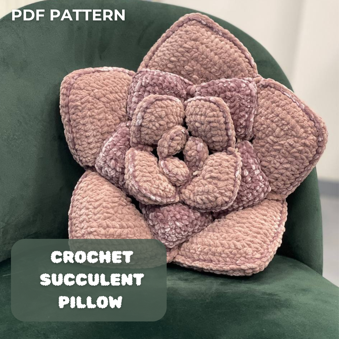 Succulent Pillow Crochet Pattern (pdf)