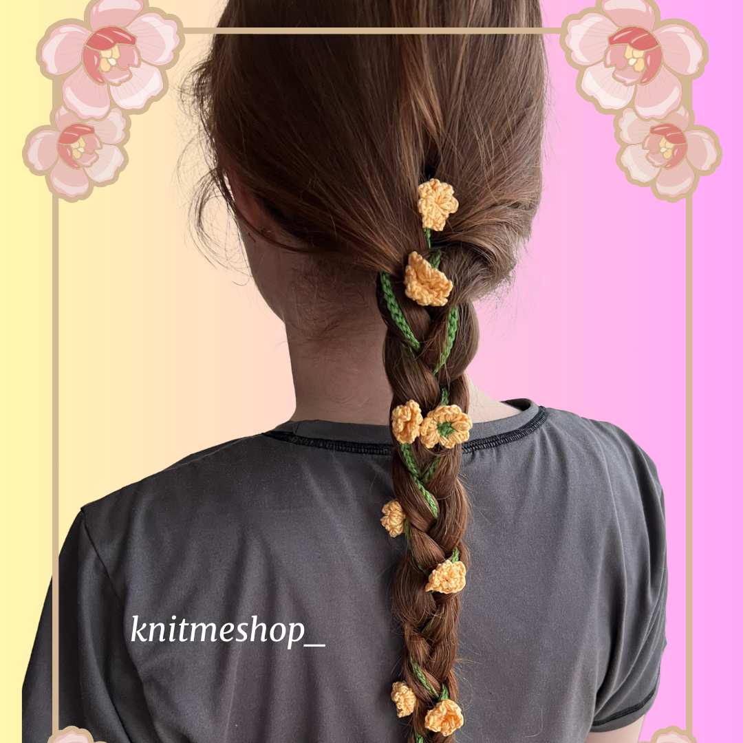 crochet braid flowers pattern for beginners 