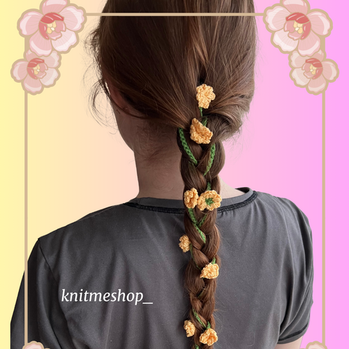 crochet braid flowers pattern for beginners 